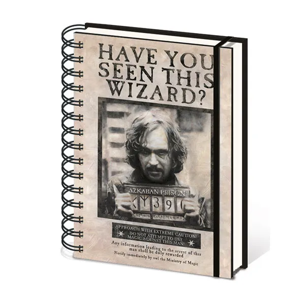 Notes HARRY POTTER WANTED SIRIUS BLACK A5 Wiro Notebook 