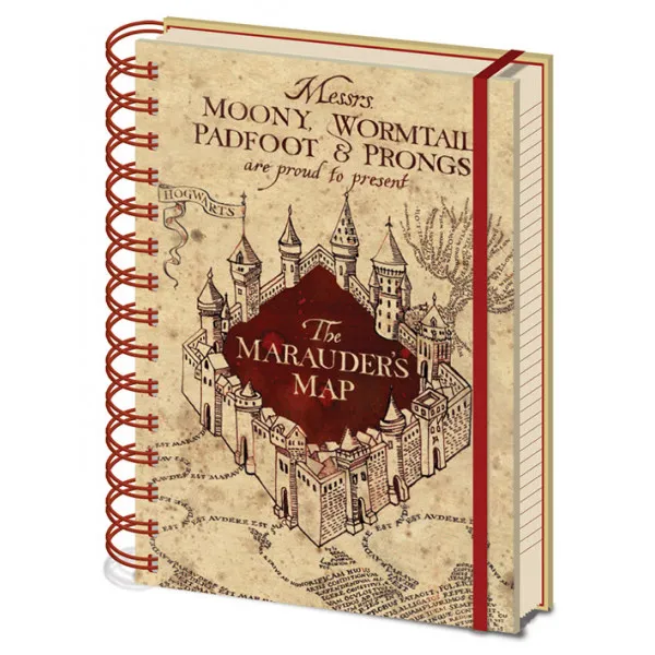 Notes HARRY POTTER THE MARAUDERS MAP WIRO A5 NOTEBOOK 