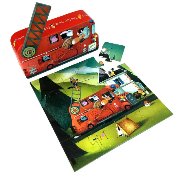 SILHOUETTE PUZZLE THE FIRE TRUCK 16 PCS 