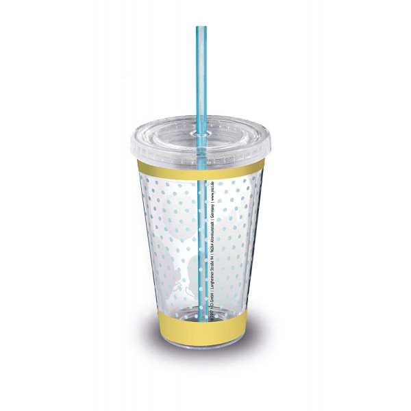 Čaša sa poklopcem i slamkom BUBBLE HELLO Theodor and Friends 