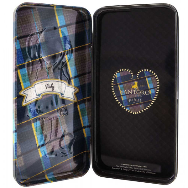 Futrola za olovke metalna GORJUSS TARTAN Ruby (Yellow) 