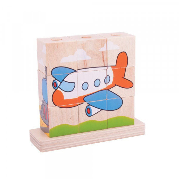 Drvene kocke za igranje VOZILA 