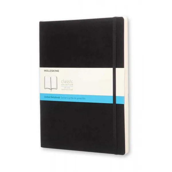 Notes CLASSIC MOLESKINE XL Soft cover, crni- tačkice 