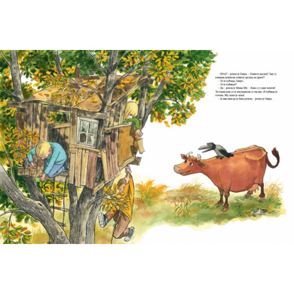 Mama Mu PRAVI KUĆICU NA DRVETU 