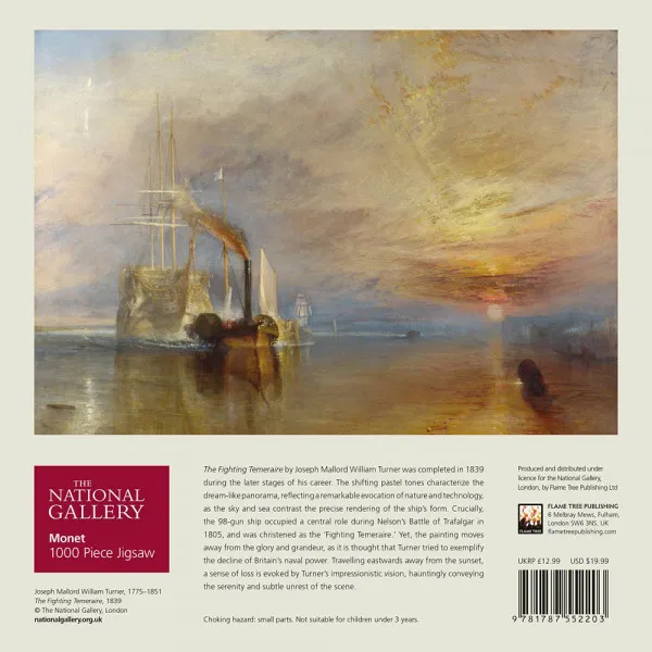 Puzzle NATIONAL GALLERY Turner: Fighting Temeraire 1000 