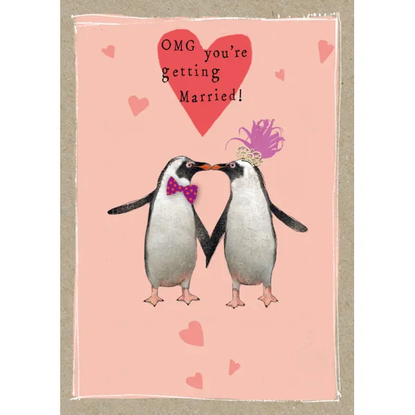 Svadbena Čestitka FANCY PANTS GETTING MARRIED PINGUINS 