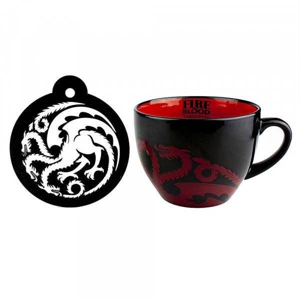 Šolja za kapućino GAME OF THRONES Fire and blood, Targaryen 