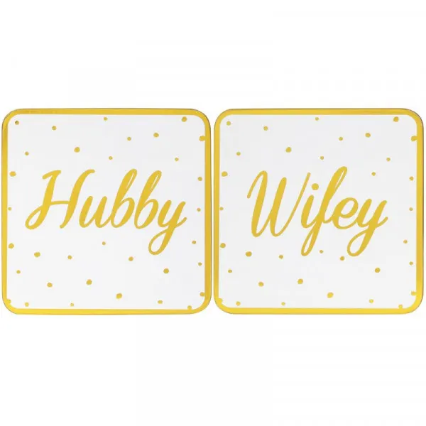 Set 2 podmetača HUBBY&WIFEY 