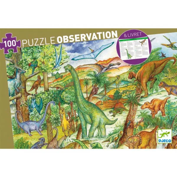 Puzzle za decu DINOSAURS 100 + Brošura 