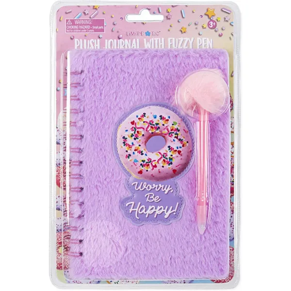Notes PLUSH JOURNAL WITH FUZZY PEN CLAM SH 