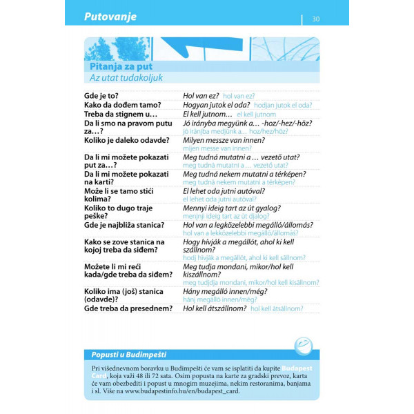 MAĐARSKI PRIRUČNIK ZA KONVERZACIJU EE LINGEA 