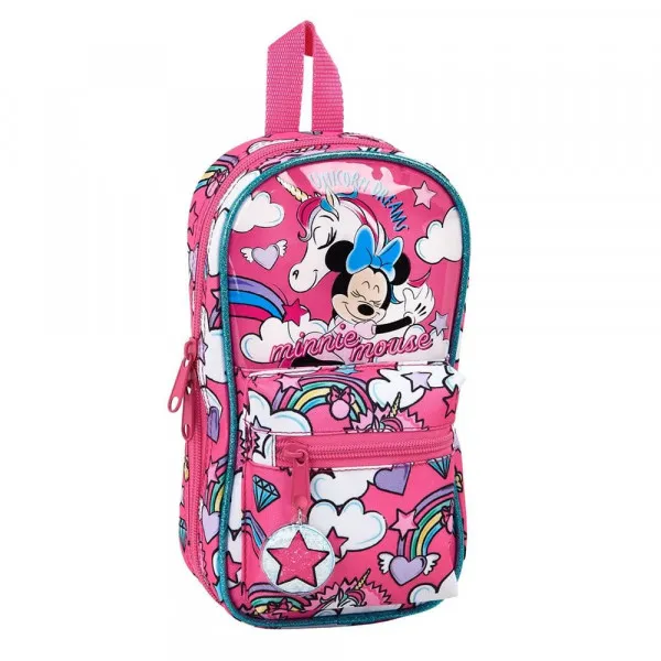 Torbica PENCIL CASE BACKPACK WITH 4 EMPTY CASES MINNIE MOUSE UNICORNS 