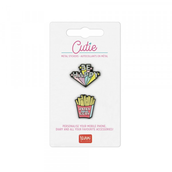 Set ENAMEL STICKERS BE HAPPY 