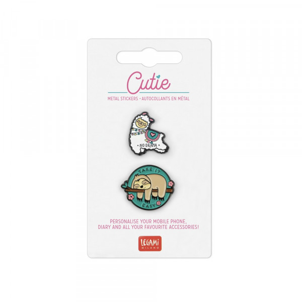 Set ENAMEL STICKERS TAKE IT EASY 