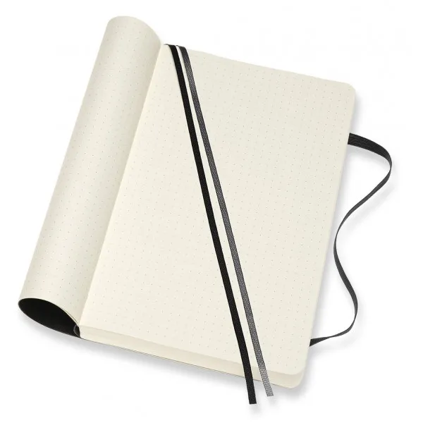 Notes A5 MOLESKINE Classic Soft, crni - tačkice 