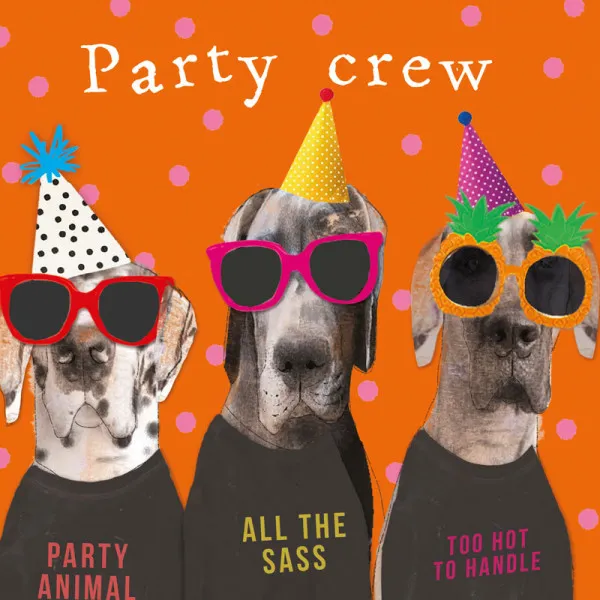 Čestitka PARTY CREW DOGS 
