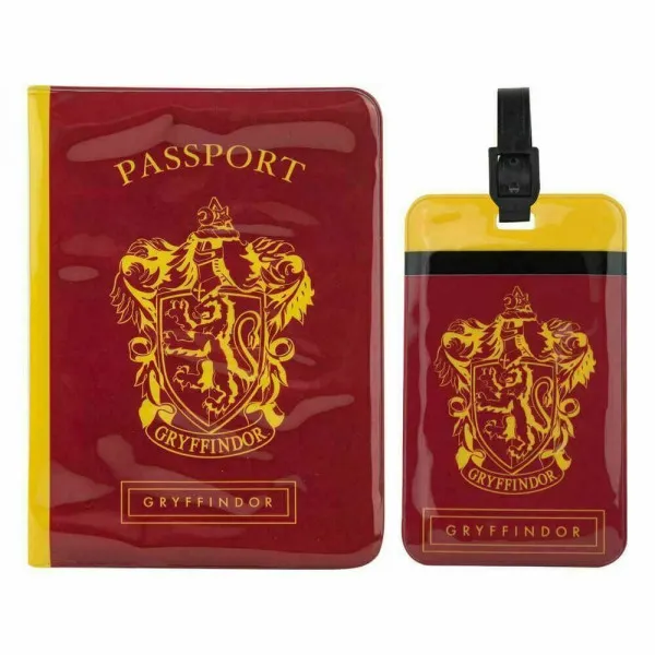 HARRY POTTER futrola za pasoš i tag za kofer GRYFFINDOR 