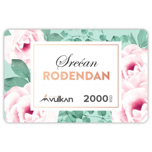 GIFT KARTICA / VAUČER Srećan rođendan Ruže 3000 