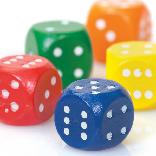 Kockice za igru WOODEN DICE 5 kom 