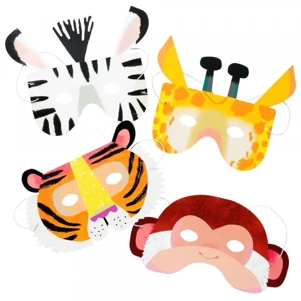 Maske za lice PARTY ANIMALS 8 kom 