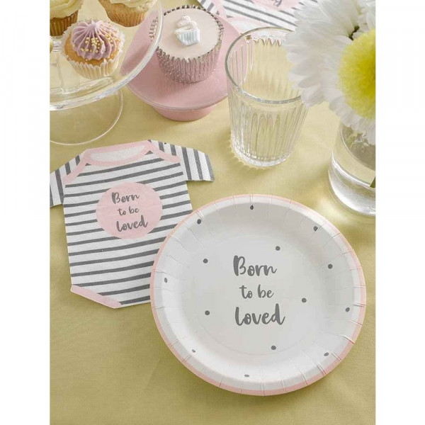 Tanjirić za posluženje BORN TO BE LOVED, PINK 