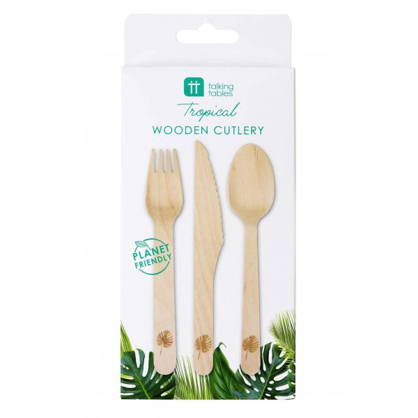 Drveni pribora za jelo TROPICAL FIESTA 6 kompleta 