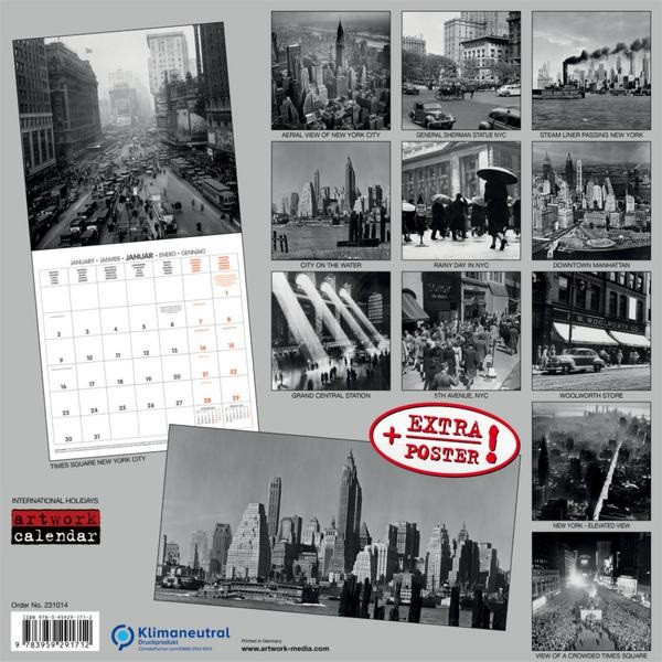 Zidni kalendar 2023 - NEW YORK RETRO 