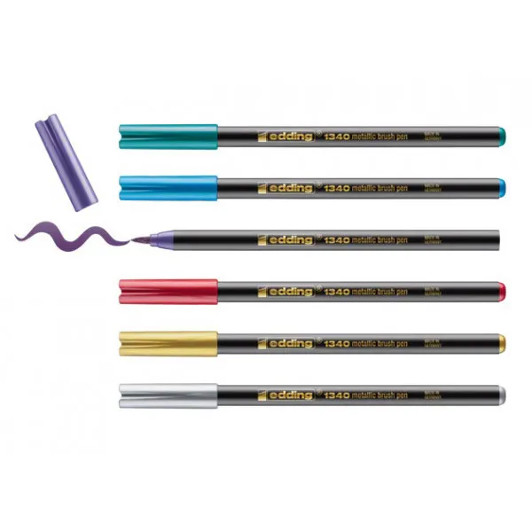 Flomasteri EDDING, E-1340 1-3 MM SET 1/6 METALIK 