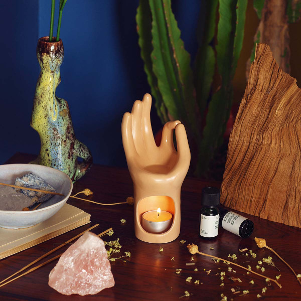 Aroma lampa MEDITATION HAND OM 