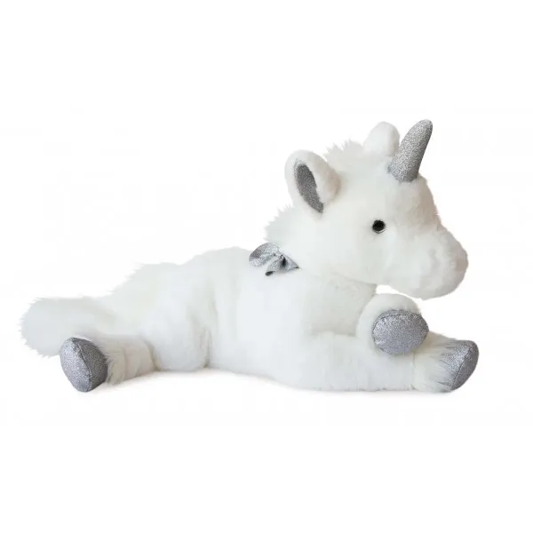 Plišana igračka BELI SREBRNI JEDNOROG 35 cm 