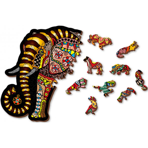Drvene puzzle MAGIČNI SLON (M) 