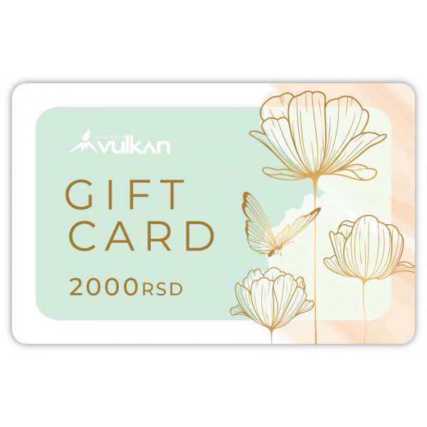 GIFT KARTICA / VAUČER mint leptir i cveće 2000 