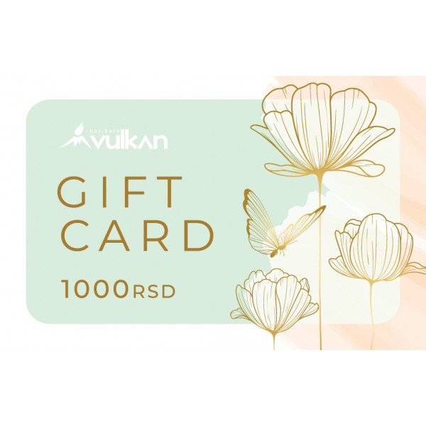 GIFT KARTICA / VAUČER mint leptir i cveće 1000 