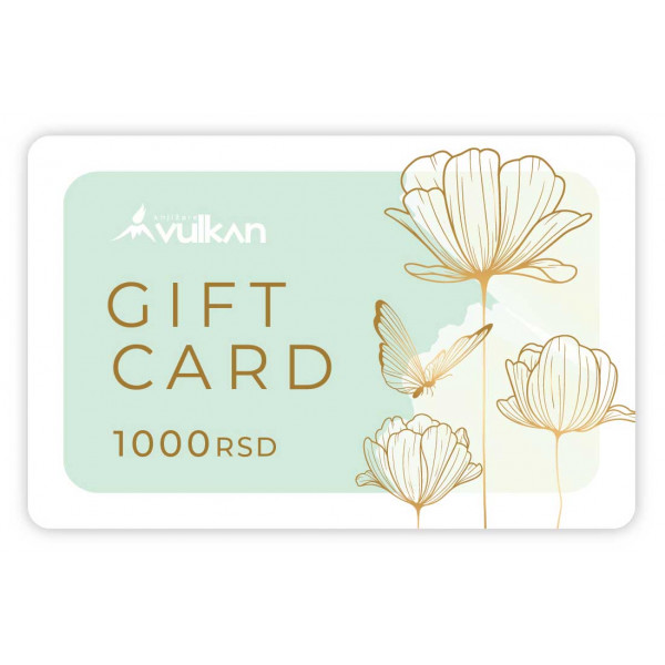 GIFT KARTICA / VAUČER mint leptir i cveće 1000 