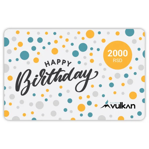 GIFT KARTICA / VAUČER Srećan rođendan tačkice 2000 