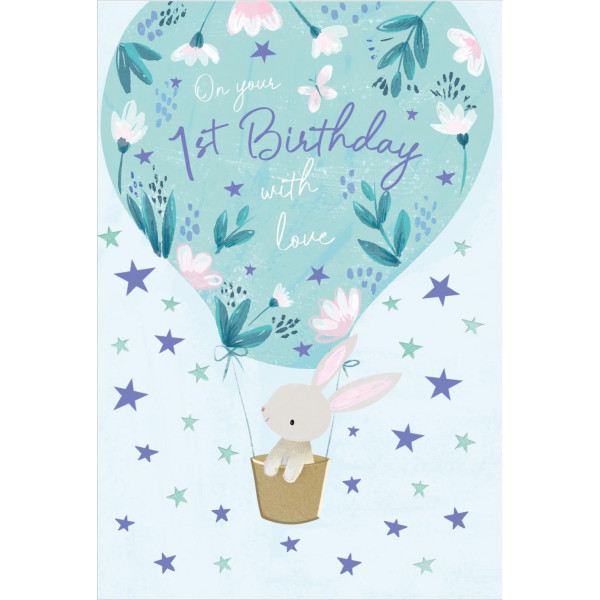 Rođendanska čestitka za PRVI ROĐENDAN -  PLAVA 
