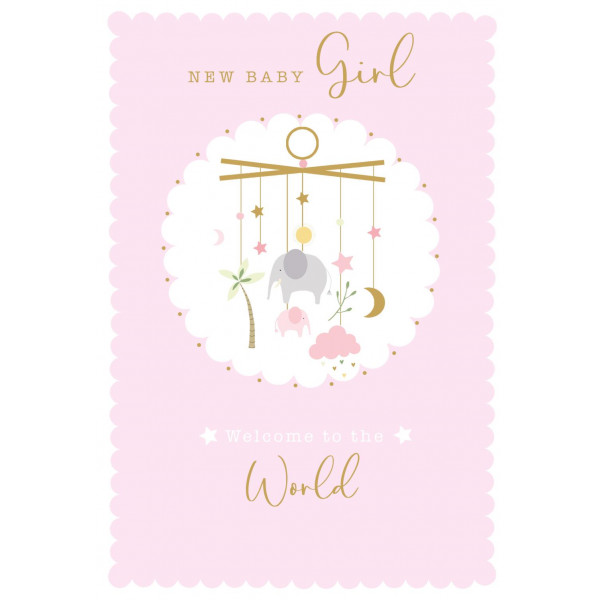 Čestitka za rođenje deteta NEW BABY GIRL 