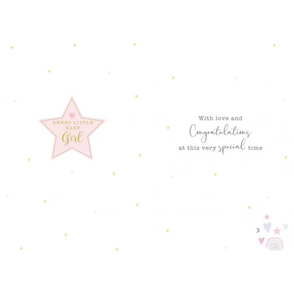 Čestitka za rođenje deteta BABY GIRL - PINK 