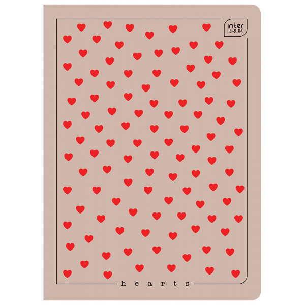 Sveska A5 na kvadratiće HEARTS - VIŠE MOTIVA 