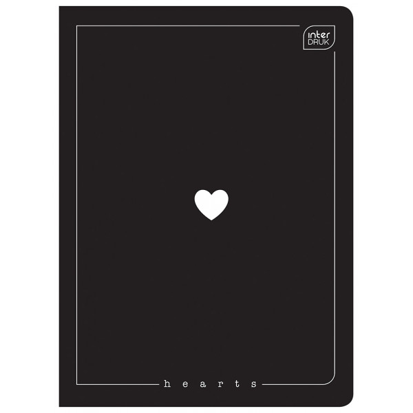 Sveska A5 na kvadratiće HEARTS - VIŠE MOTIVA 