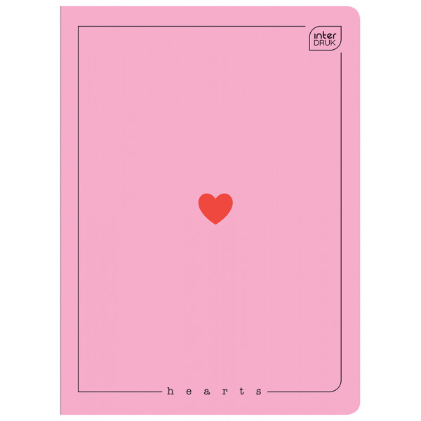 Sveska A5 na kvadratiće HEARTS - VIŠE MOTIVA 