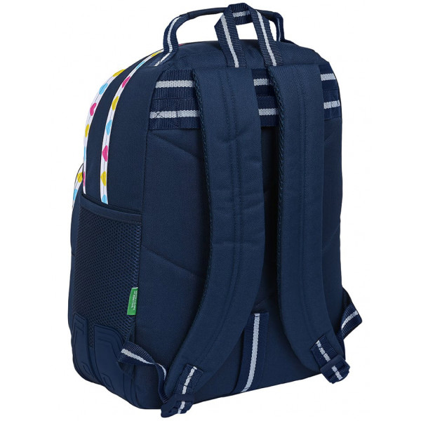 Ranac školski sa dve pregrade BENETTON - LOVE 