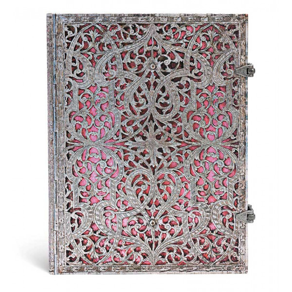 Notes 18x23cm SILVER FILIGREE BLUSH PINK ULTRA LIN 