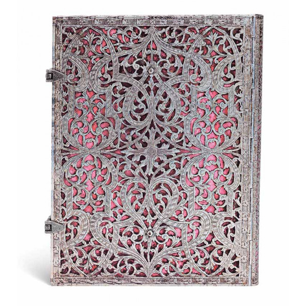 Notes 18x23cm SILVER FILIGREE BLUSH PINK ULTRA LIN 