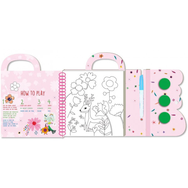 Kreativni set - magična vodena bojanka BAŠTA SA ŽIVOTINJAMA 