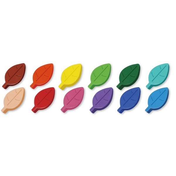 Kreativni set sa 12 voštanih bojica i šablonim 