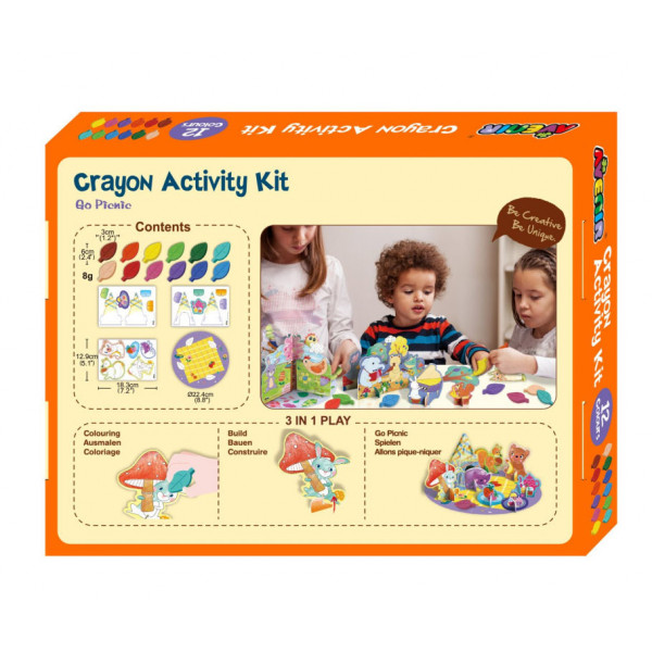 Kreativni set sa 12 voštanih bojica GO PICNIC 