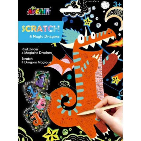 Kreativni set SCRATCH 4 MAGIC - ZMAJEVI 