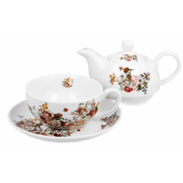 Set za čaj FLOWERS - BELI 