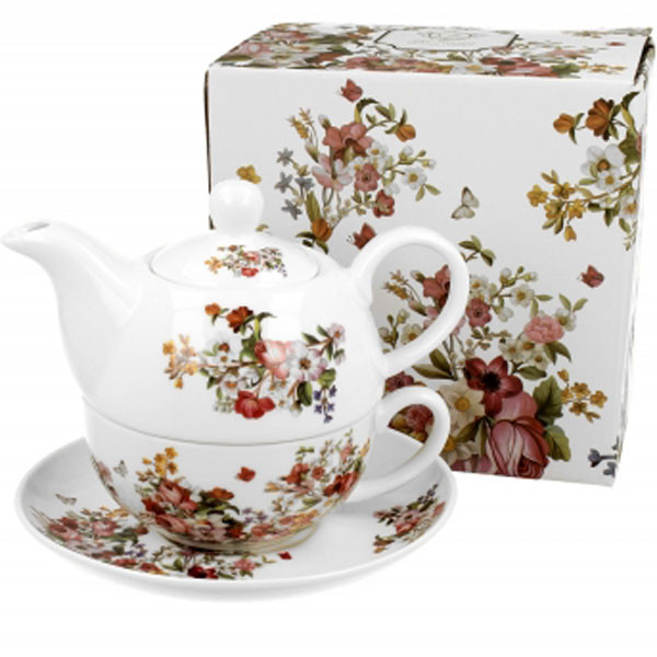 Set za čaj FLOWERS - BELI 